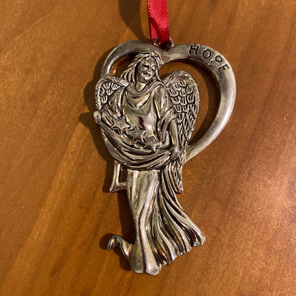 Gorham Silver Angel HOPE Ornament